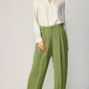 Fashion Pintucked Trousers Women Pants