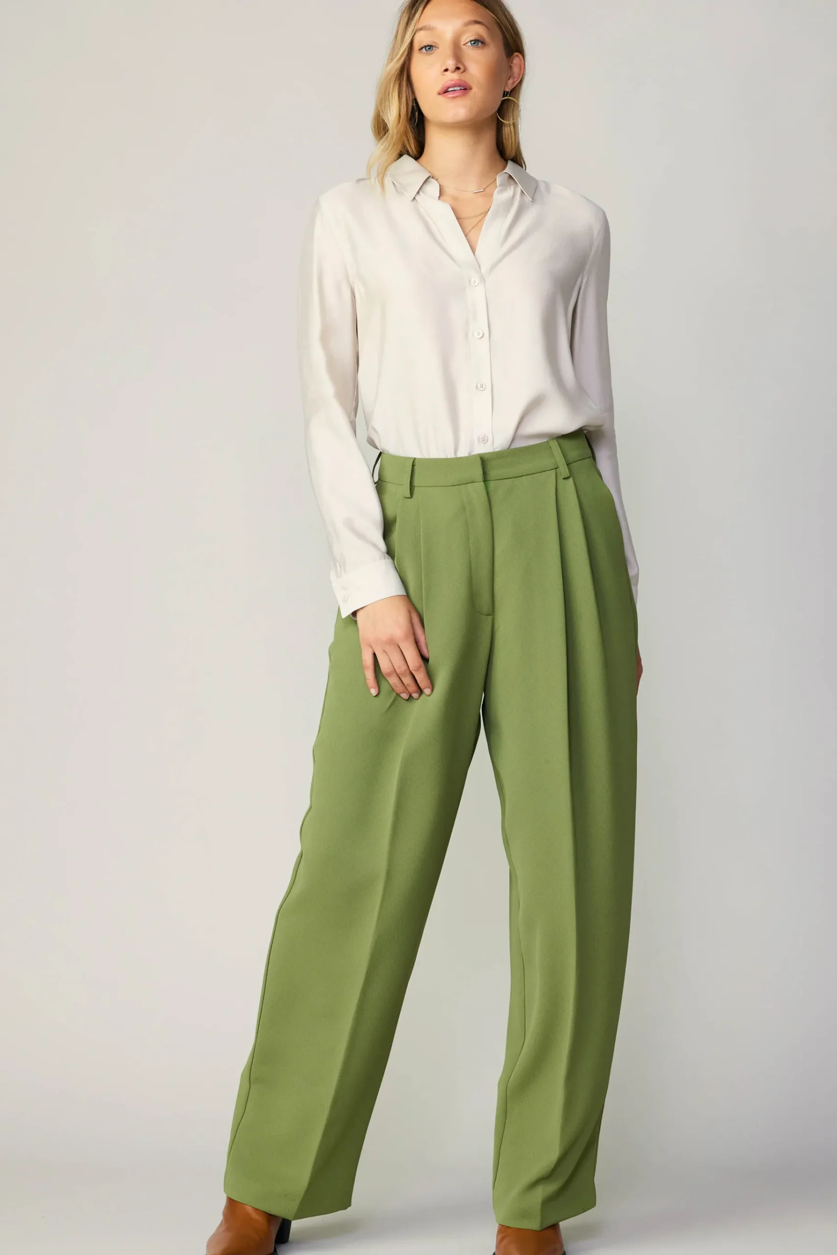 Fashion Pintucked Trousers Women Pants
