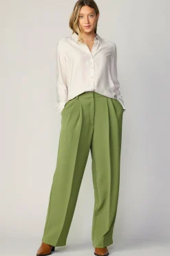Fashion Pintucked Trousers Women Pants