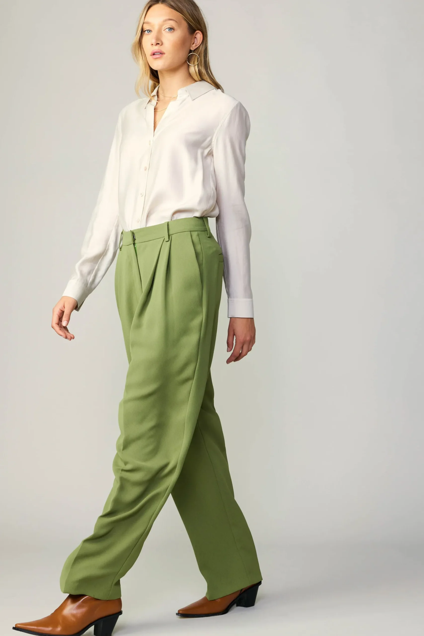 Fashion Pintucked Trousers Women Pants