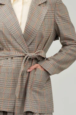 Discount Plaid Layered Jacket Women Coats & Jackets