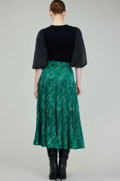 Hot Plaid Pattern Midi Skirt Women Skirts