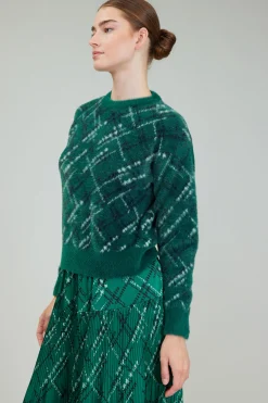 Clearance Plaid Pattern Sweater Women Knitwear | Sweaters