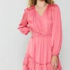 Sale Pleat Detail Tiered Mini Dress Women Mini Dresses