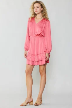 Sale Pleat Detail Tiered Mini Dress Women Mini Dresses