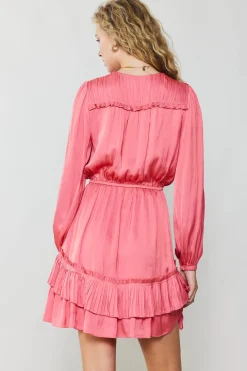 Sale Pleat Detail Tiered Mini Dress Women Mini Dresses