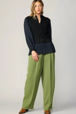 New Pleated Blouse Sweater Vest Women Sweaters
