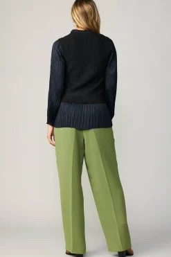 New Pleated Blouse Sweater Vest Women Sweaters