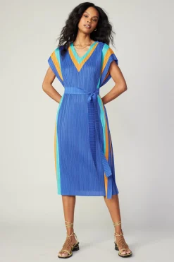 Clearance Pleated Border Kaftan Dress Women Maxi Dresses | Midi Dresses