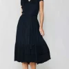 Online Pleated Midi Dress Women Midi Dresses