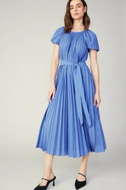 Sale Pleated Midi Dress Women Midi Dresses