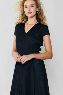 Online Pleated Midi Dress Women Midi Dresses