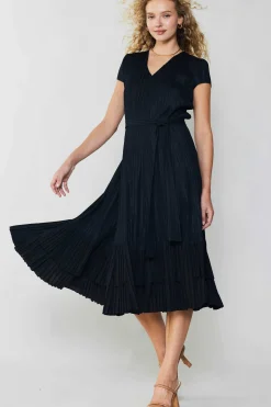 Online Pleated Midi Dress Women Midi Dresses