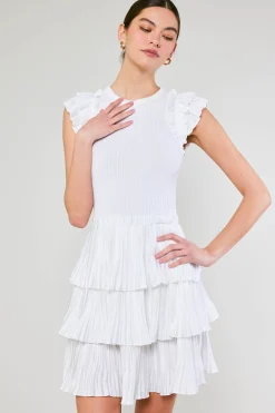 Outlet Pleated Skirt Sweater Dress Women Knitwear | Mini Dresses