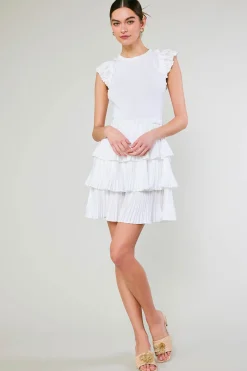 Outlet Pleated Skirt Sweater Dress Women Knitwear | Mini Dresses