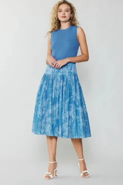 New Pleated Skirt Sweater Dress Women Knitwear | Midi Dresses