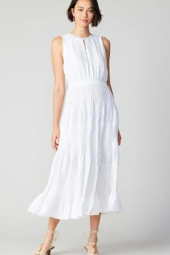 Fashion Pleated Sleeveless Maxi Dress Women Maxi Dresses