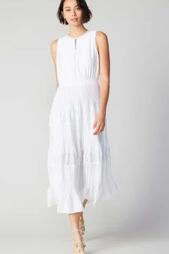 Fashion Pleated Sleeveless Maxi Dress Women Maxi Dresses