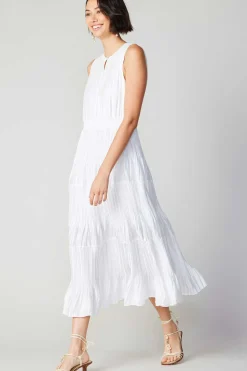 Fashion Pleated Sleeveless Maxi Dress Women Maxi Dresses