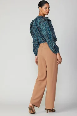 New Pleated Wide Leg Pant Women Pants