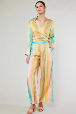 Outlet Prismatic Gradient Wide Leg Pants Women Pants