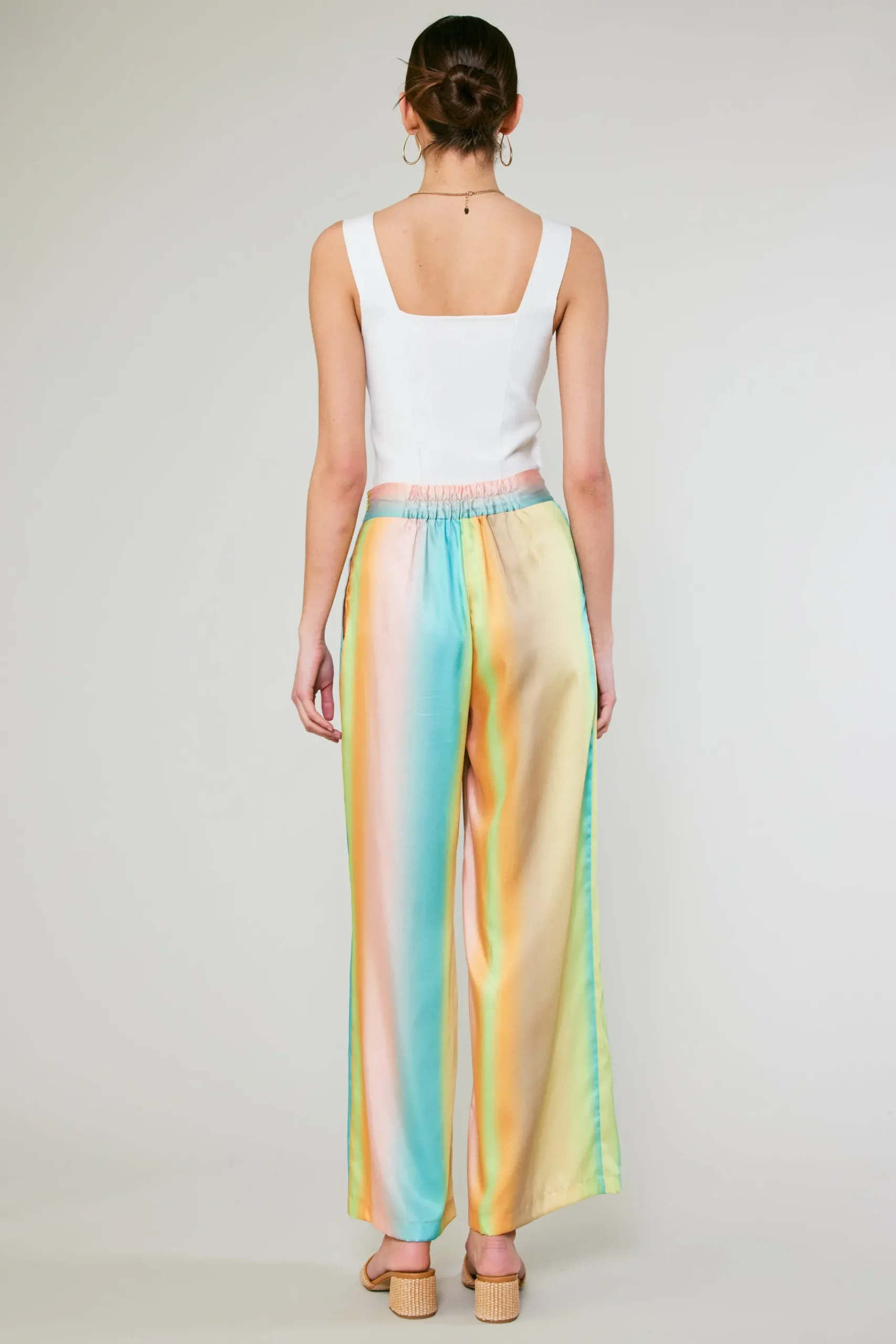 Outlet Prismatic Gradient Wide Leg Pants Women Pants