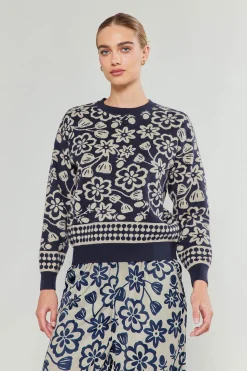 Fashion Pullover Floral Sweater Women Knitwear | Sweaters