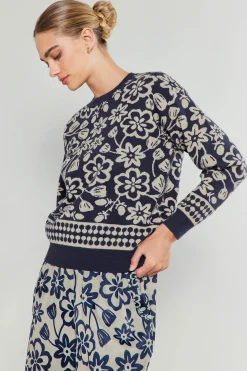 Fashion Pullover Floral Sweater Women Knitwear | Sweaters