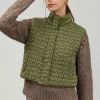 Hot Quilted Cropped Vest Women Coats & Jackets