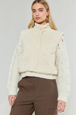 Online Quilted Cropped Vest Women Coats & Jackets