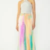 Fashion Rainbow Painterly Wide Leg Pants Women Pants