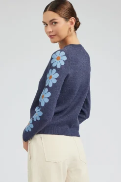 Outlet Retro Daisy Motif Sweater Women Knitwear | Sweaters