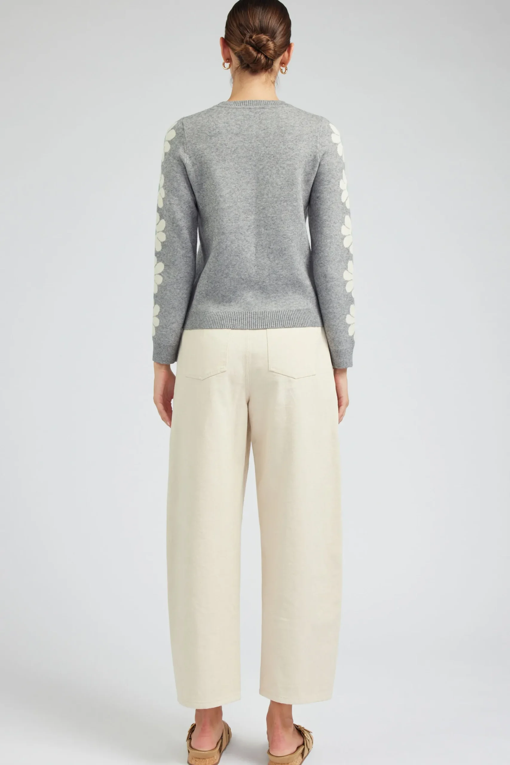 Best Retro Daisy Motif Sweater Women Knitwear | Sweaters