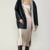 Hot Reversible Faux Fur & Leather Coat Women Coats & Jackets