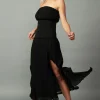 New Ribbed Waist Midi Skirt Women Skirts