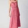 New Rose Applique Cami Dress Women Midi Dresses