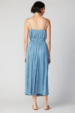 Hot Rose Applique Cami Dress Women Midi Dresses