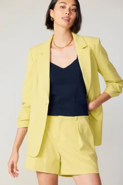 Sale Ruched Sleeve Blazer Women Coats & Jackets