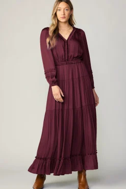 Best Ruffle Trim Maxi Dress Women Maxi Dresses