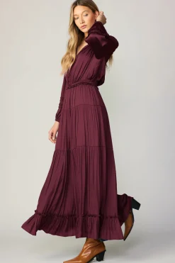 Best Ruffle Trim Maxi Dress Women Maxi Dresses