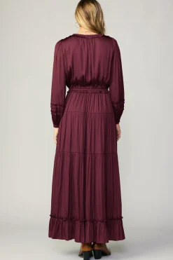 Best Ruffle Trim Maxi Dress Women Maxi Dresses