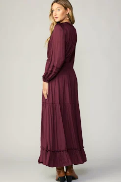 Best Ruffle Trim Maxi Dress Women Maxi Dresses