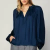 Hot Ruffled Cuff Blouse Women Long Sleeve Tops