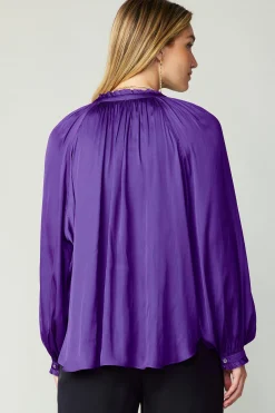 Discount Ruffled Cuff Blouse Women Long Sleeve Tops
