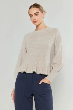 Clearance Ruffled Hem Sweater Women Knitwear | Sweaters
