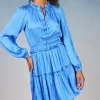 Clearance Ruffled Neck Mini Dress Women Mini Dresses