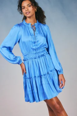Clearance Ruffled Neck Mini Dress Women Mini Dresses