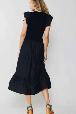 Fashion Ruffled Sleeve Sweater Dress Women Midi Dresses