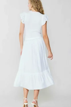 Sale Ruffled Sleeve Sweater Dress Women Knitwear | Midi Dresses