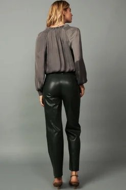 Hot Ruffled Surplice Blouse Women Long Sleeve Tops